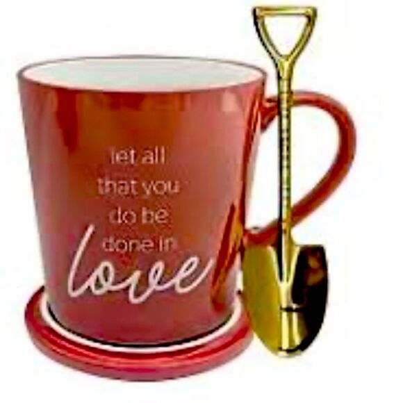 New View Gifts Sip Or Sow Garden Mug & Flower Pot Let All You Do Be Done In Love - Picture 1 of 12